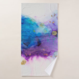 Alcohol Ink Art. Abstrakte Malerei. Alkoholtink ba Badehandtuch