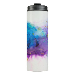 Alcohol Ink Art. Abstrakte Malerei. Alkoholtink ba Thermosbecher