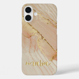 Alcohol Ink Chic Monogrammed Case- Mate iPhone 16 Plus Hülle
