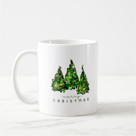 Alcohol Ink Design Christmas Tree Ceramic Mug Kaffeetasse