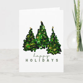 Alcohol Ink Design Holiday Greeting Cards  Karte