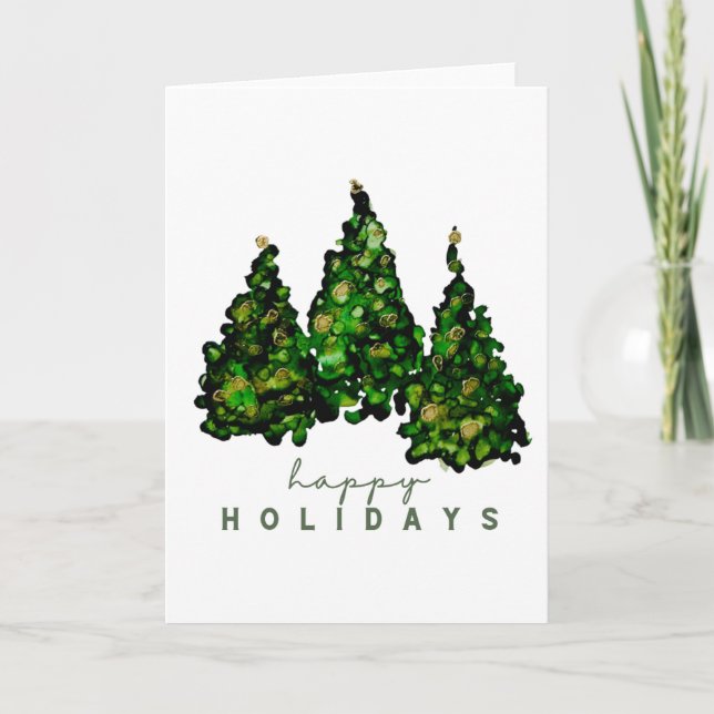 Alcohol Ink Design Holiday Greeting Cards  Karte (Vorderseite)
