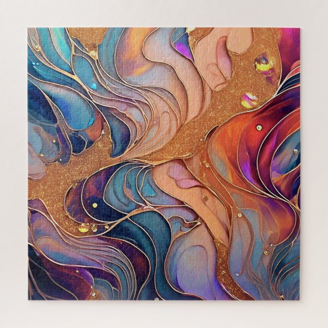 Alcohol Ink Puzzle (Vertikal)