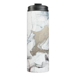 Alcohol Tinte Art. Delikate und schwarze Flecken. Thermosbecher