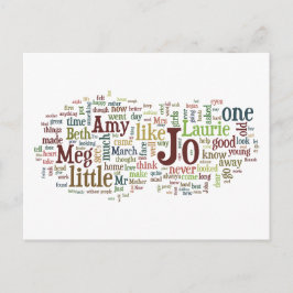 Alcotts kleine Frauen Worte auf der Postkarte