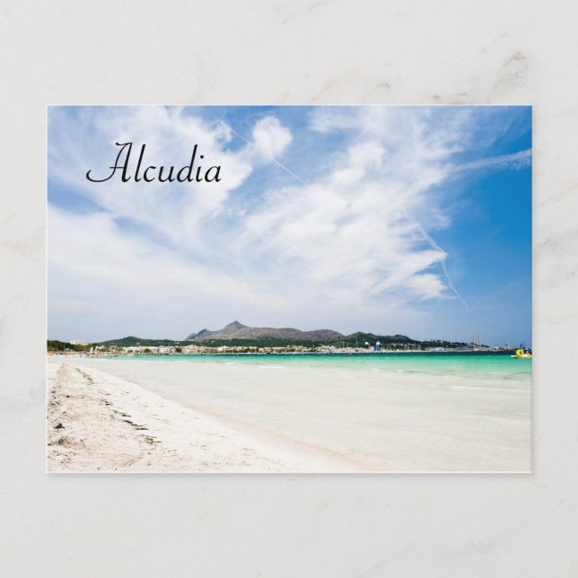 Alcudia Strand Postkarte (Vorderseite)