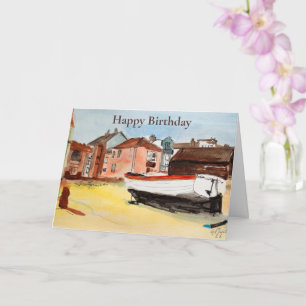 Aldeburgh Fischerboot und Hütten Alles Gute zum Ge Karte