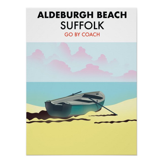 Aldeburgh Strand Suffolk Poster (Vorderseite)