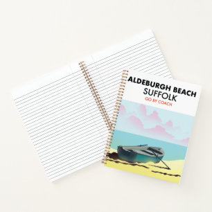 Aldeburgh Strand Suffolk Zweifarben-Kaffeetasse Notizbuch