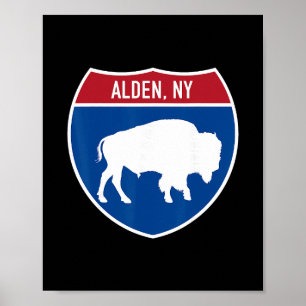 Alden New York Buffalo Ny Autobahn Interstate Schi Poster