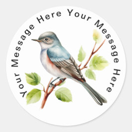 Alder Flycatcher Runder Aufkleber