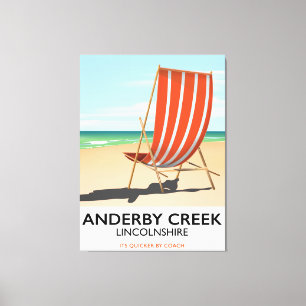 Alderby Strand Reiseplakat Leinwanddruck