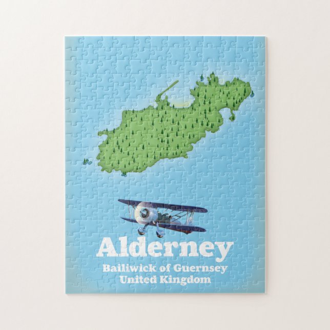 Alderney Bailiwick of Guernsey United Kingdom Map (Vertikal)