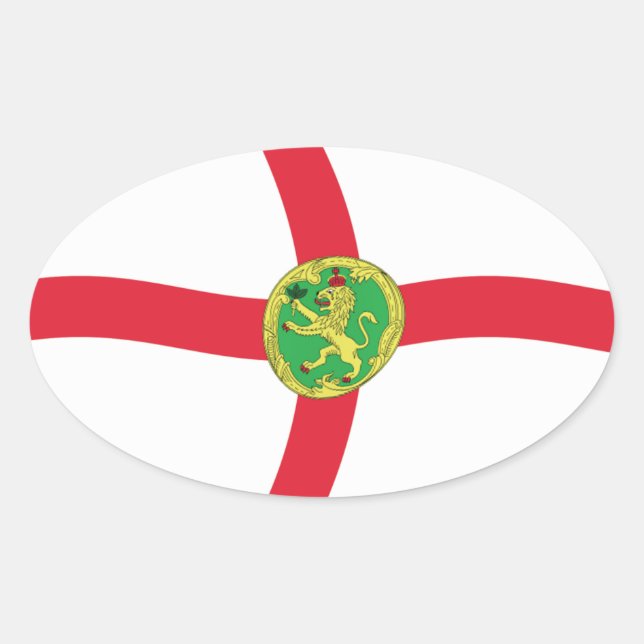 Alderney Flag Sticker (Vorderseite)