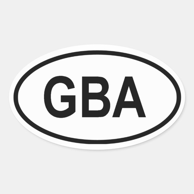 Alderney "GBA" Ovaler Aufkleber (Vorderseite)