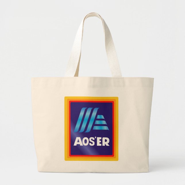 Aldi Nerd "Aos'er" Totbeutel Jumbo Stoffbeutel (Vorne)