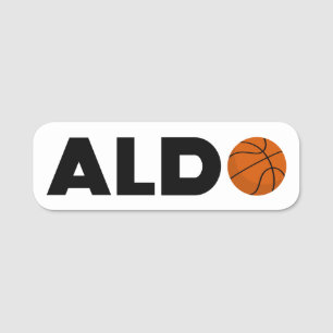 Aldo Basketball Namensschild