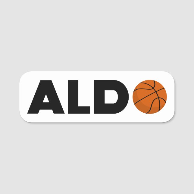 Aldo Basketball Namensschild (Vorderseite)