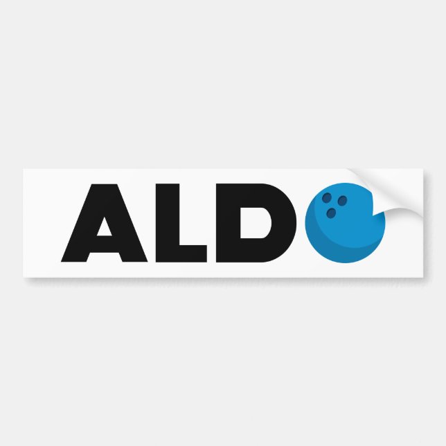Aldo Bowling Autoaufkleber (Vorne)