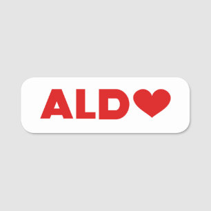 Aldo Liebe Namensschild