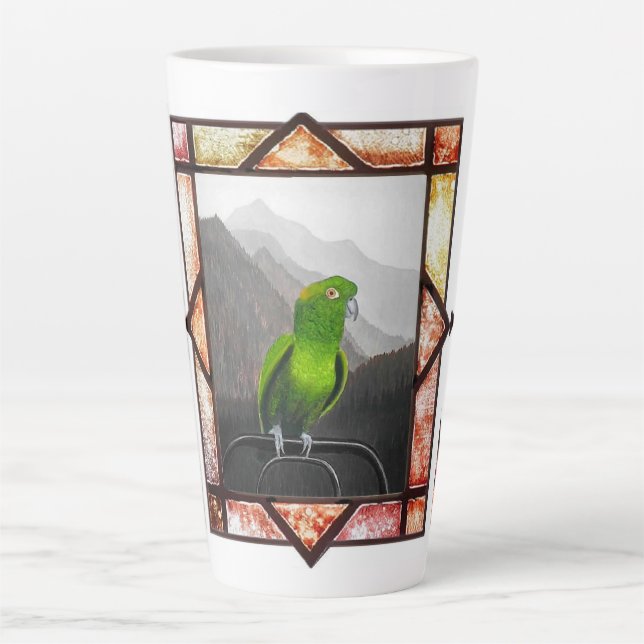 Aldo mein Amazonaspapagei Milchtasse (Vorderseite)