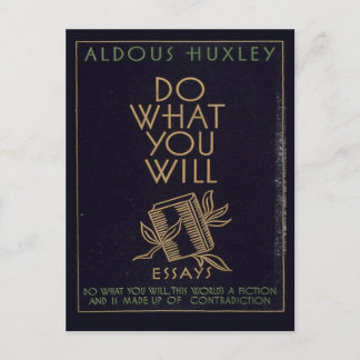 Aldous Huxley Book Postkarte