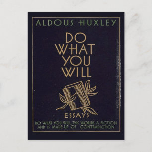 Aldous-Huxley-Buch Postkarte