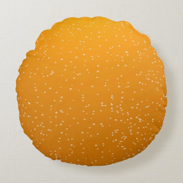 Ale mit winzigen Bläschen Rundes Kissen (Vorderseite)