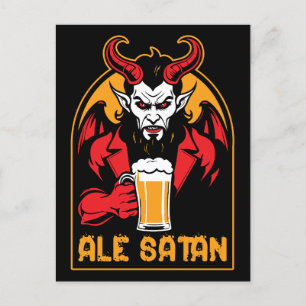 Ale Satan - Bier Drinks Postkarte