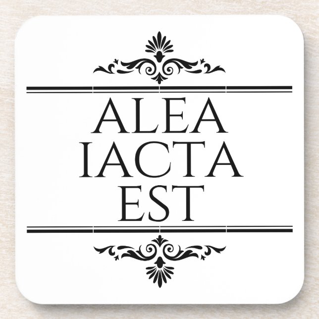 Alea Iacta Est Getränkeuntersetzer (Vorderseite)
