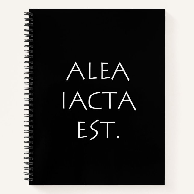 Alea Iacta Est Notizbuch (Vorderseite)