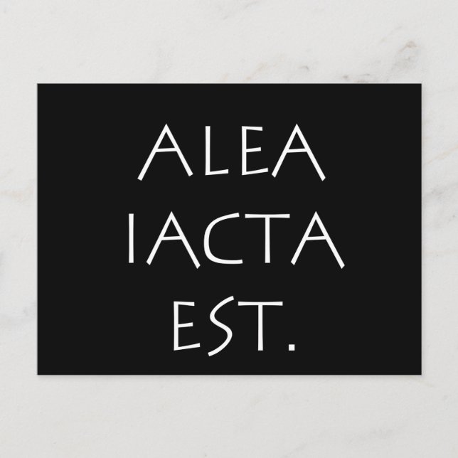 Alea Iacta Est Postkarte (Vorderseite)