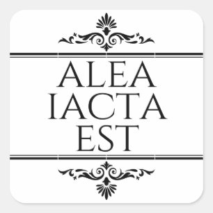 Alea Iacta Est Quadratischer Aufkleber