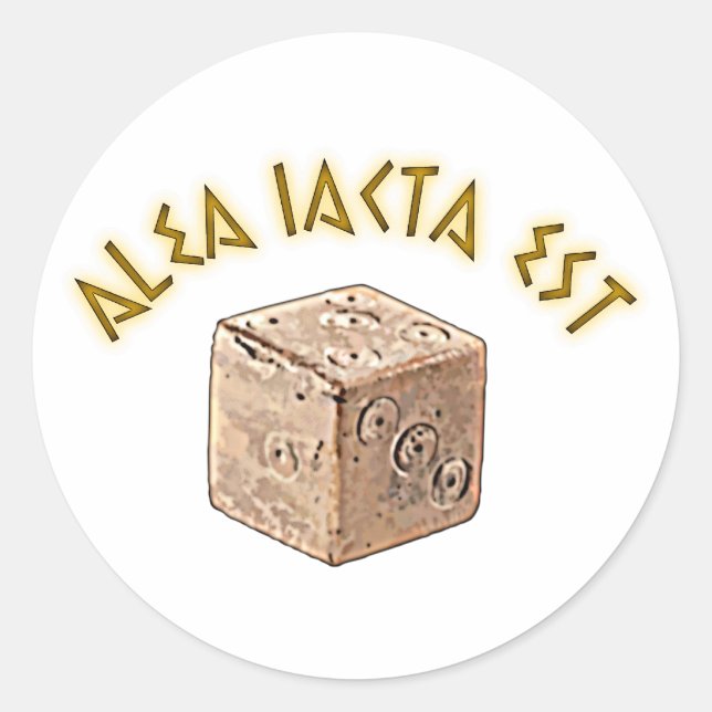 alea iacta est runder aufkleber (Vorderseite)