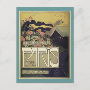 Aleardo Villa ~ Paris Art Nouveau Postkarte