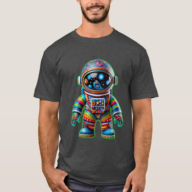 Alebrije Astronaut: T - Shirt der kosmischen Wächt (Vorderseite)