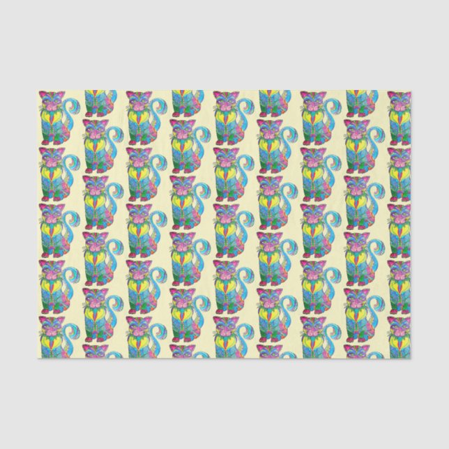 Alebrije Cats - Gewebepapier Seidenpapier (Vorderseite)