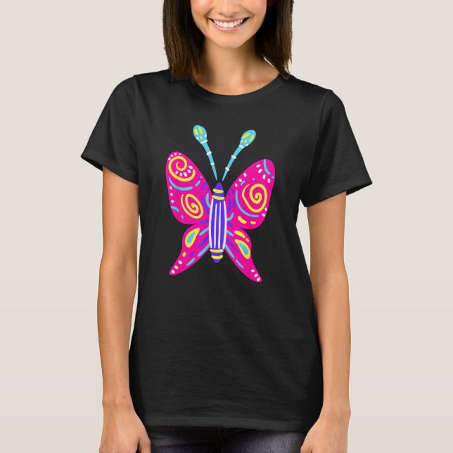 Alebrijes Fantasy Figure Animal Sculpture Butterfl T-Shirt (Vorderseite)