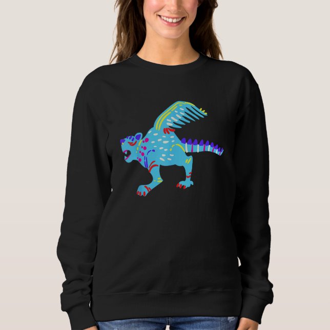Alebrijes Fantasy Figure Animal Sculpture Dragon Sweatshirt (Vorderseite)