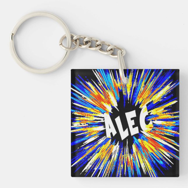 Alec Name Art Schlüsselanhänger (Vorderseite)