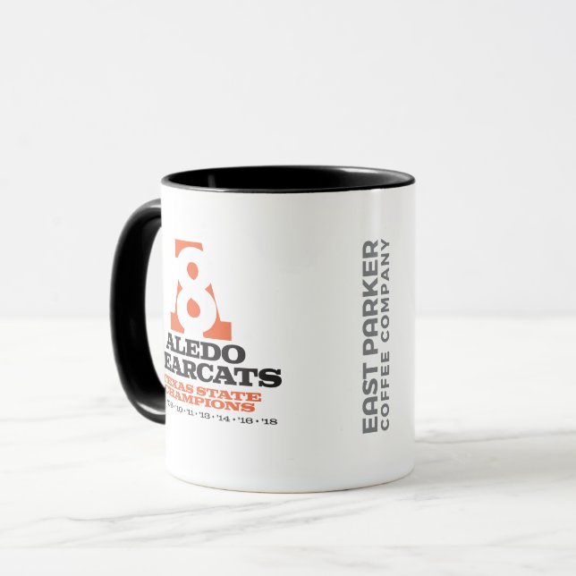 Aledobearcat-Staats-Champion 2018 "A8" - 11oz. Tasse (Vorderseite Links)