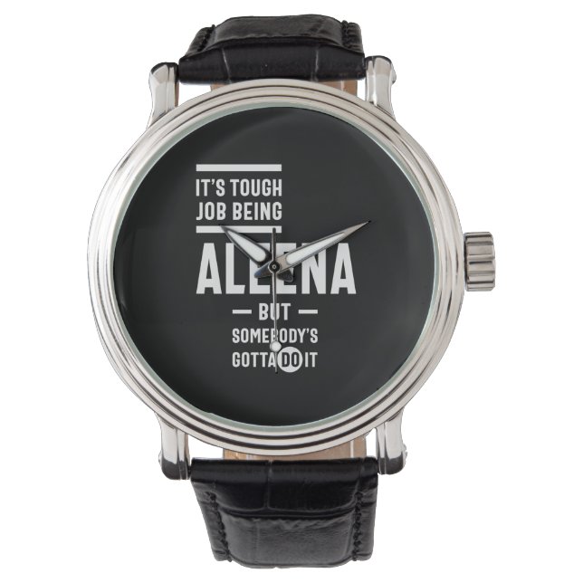 Aleena Personalisiert Name Birthday Armbanduhr (Vorderseite)