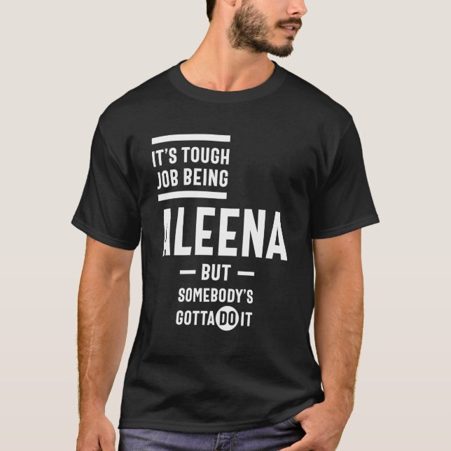 Aleena Personalisiert Name Birthday T-Shirt (Vorderseite)