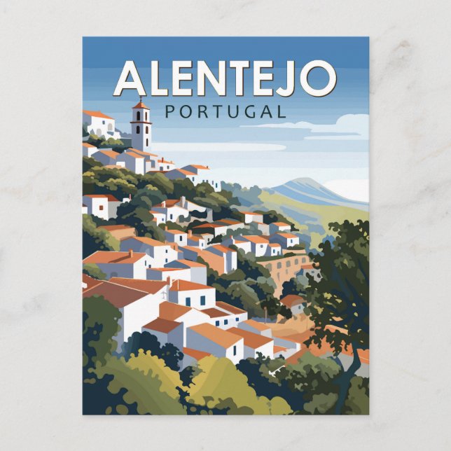 Alentejo Portugal Reisen Kunst, Dichtung und Musik Postkarte (Vorderseite)