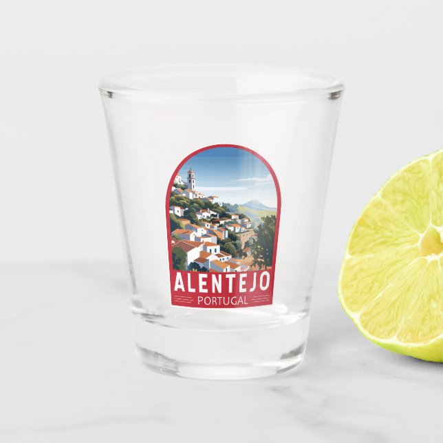 Alentejo Portugal Reisen Kunst, Dichtung und Musik Schnapsglas (Vorderseite)