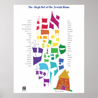 Aleph Bet der jüdischen Zuhause Poster