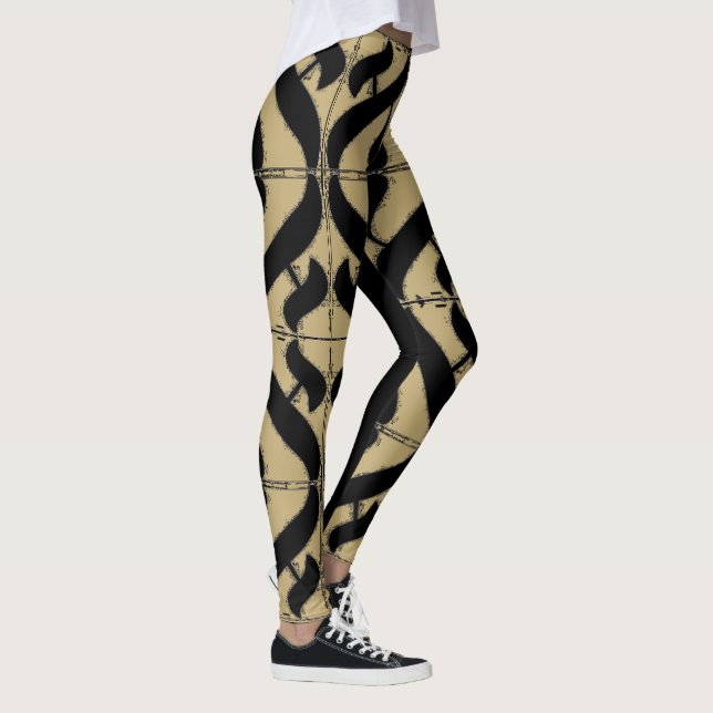 Aleph Symbol Reflection Leggings (Rechts)