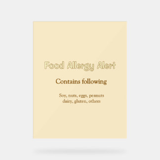 Alerte d'allergie alimentaire ajouter le nom des a