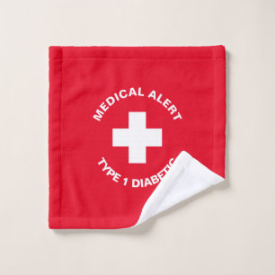 Alerte Médicale personnalisée rouge diabétique