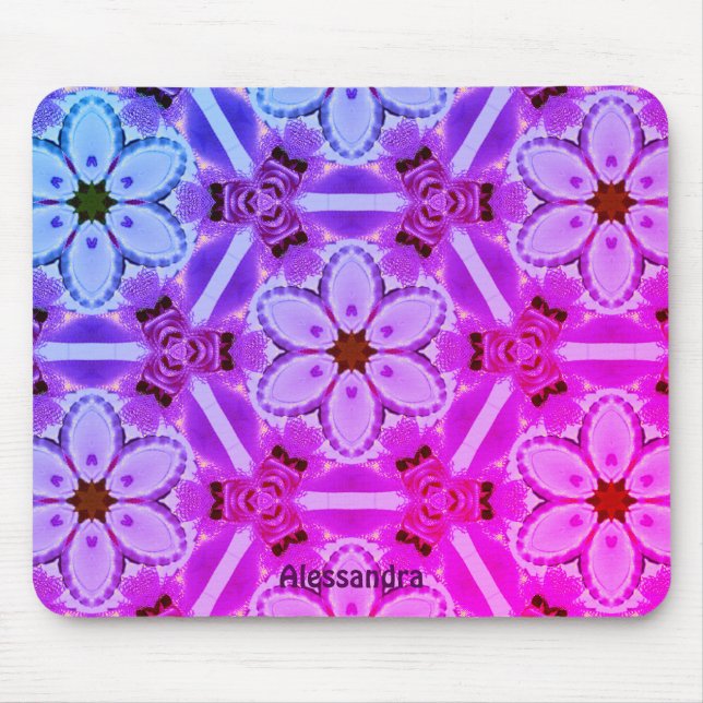 ALESSANDRA ~Ribbons Bows Pattern ~ Personalisiert  Mousepad (Vorne)